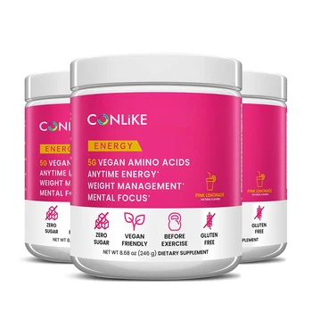 Pre Workout Amino Energy & Weight Management with Vegan BCAA Amino Acids Natural Caffeine Preworkout Boost for Men & Women