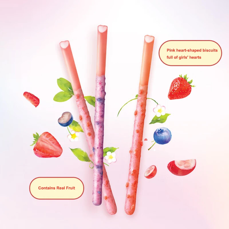 卸売ポッキーコーティングチョコレートビスケットスティック45g