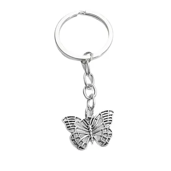 Custom Fashion Butterfly Keychain Alloy Pendant Key Ring Metal Key ...