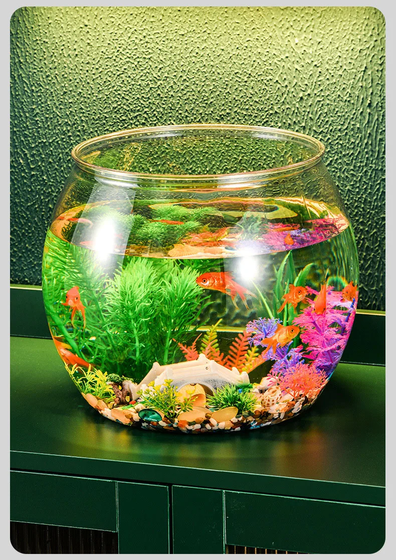 New Pet Mini Plastic Fish Bowl Aquariums Acrylic Goldfish Tank Bowl Clear Round Gallon Fish Bowl