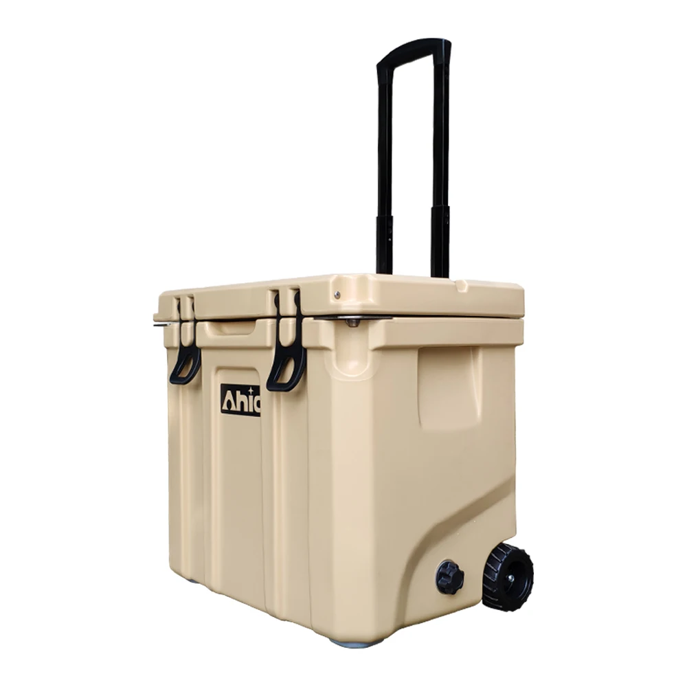 china fish box coolers Blue 65QT Outdoor cooler ice chest Camping Cooler Box Inner Mesh Basket Insulated Minnow Bucket China Camping Beer Ice Cooler
