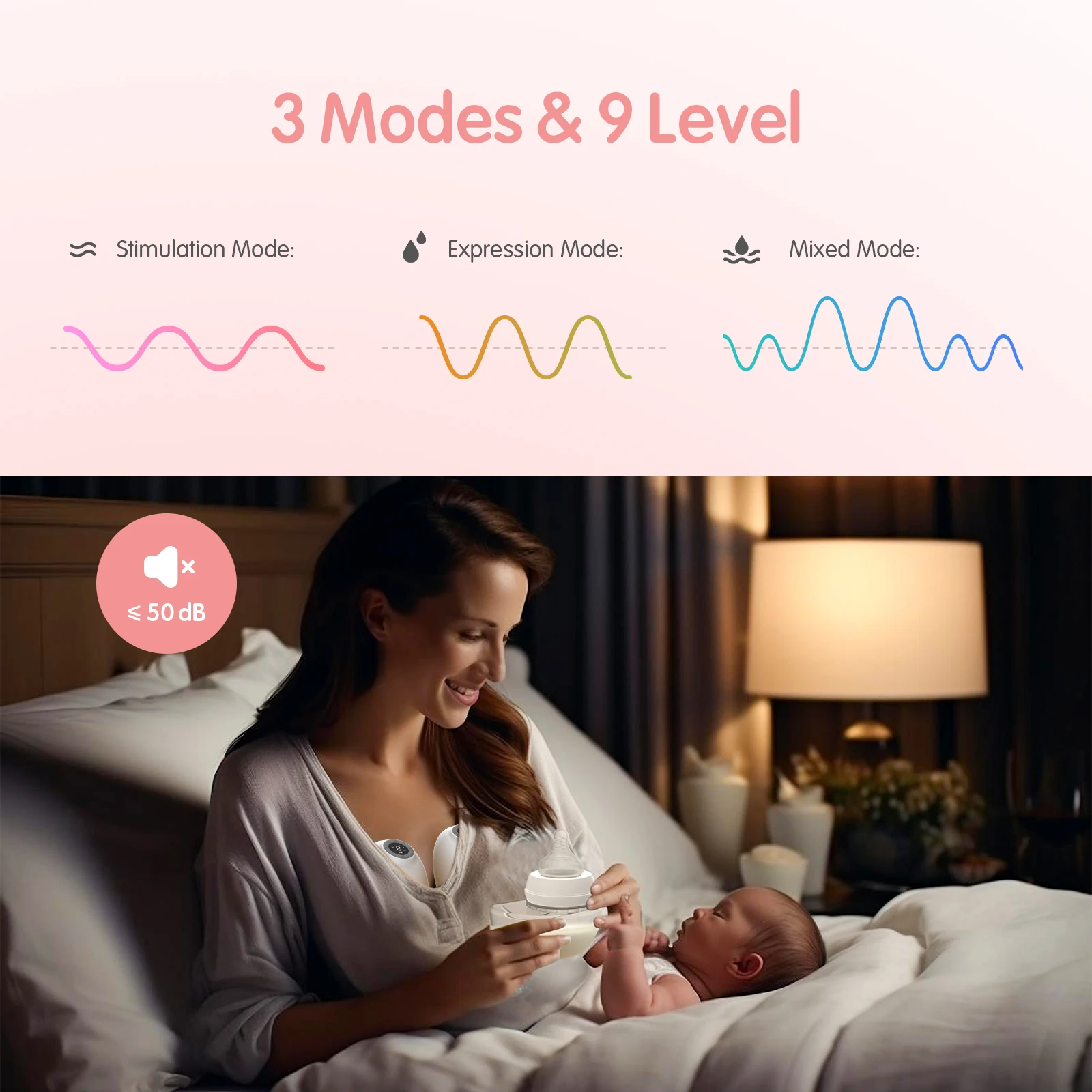 HORIGEN Customizable Cheapest Wireless Slim Integrated Electronic Wearable Hand-free Electric Breast Pump with Silent Motor