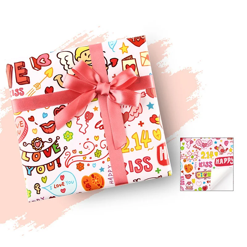 Gift Party 80g Paper Valentine's Paper Wrapping Paper 1PC Wrapping