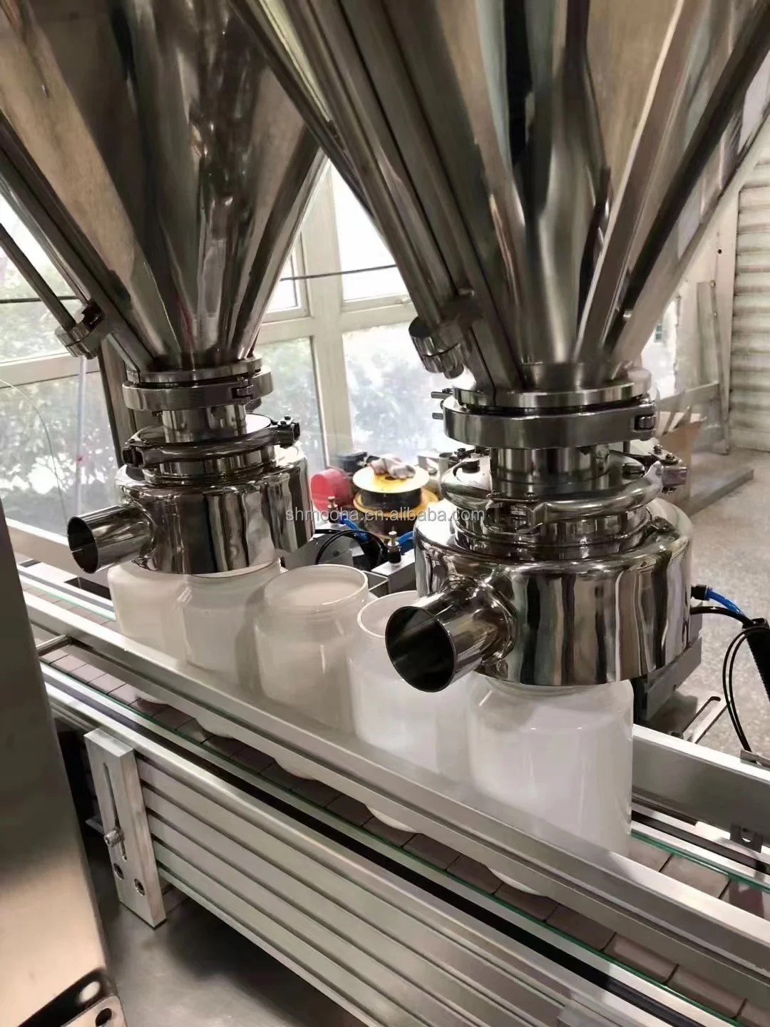 New Type Fully Automatic Double Head 900g Milk Powder Filling Production Line For Supplement salt sugar seasoning bottler