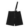 Black overalls shorts