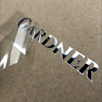 Electroplated Solid Nickel Metal Transfer Sticker Letters Logo Metal Label Stickers