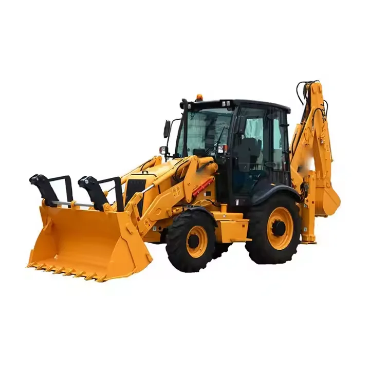 Factory Price Liugong Clg764 8.3 Ton 1m3 Bucket Excavator Wheel Backhoe Loader Front Excavator Back Loader Earth Moving Machine