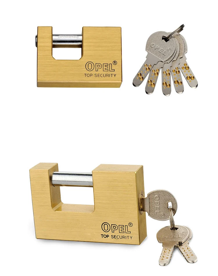 Top Security Padlock With 3 Keys Dshaped Heavy Duty Brass Padlock Anti