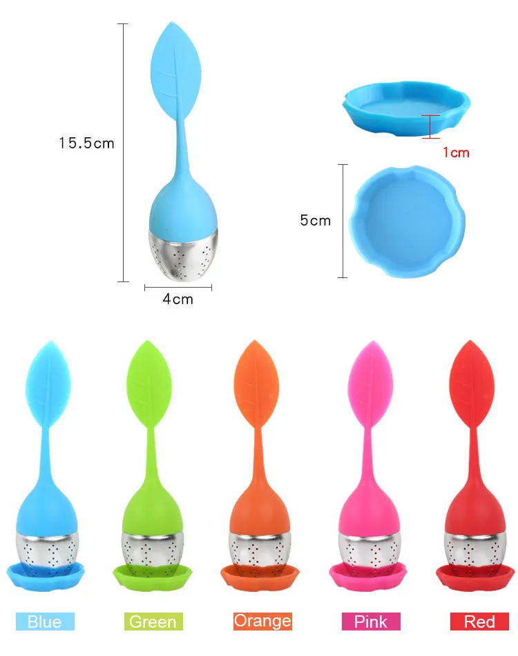 Wholesale Reusable Standard Silicon Handle Stainless Steel Tea Strainer