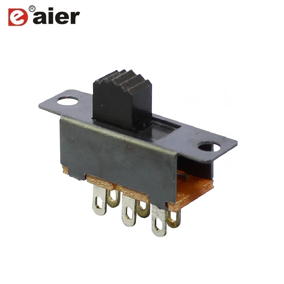 MINI INTERRUTTORE DEVIATORE A SCORRIMENTO 2P2T 2 POSIZIONI 6 PIN - 2 PEZZI
