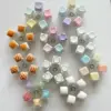 Colorful axis bear head rotating button keychain