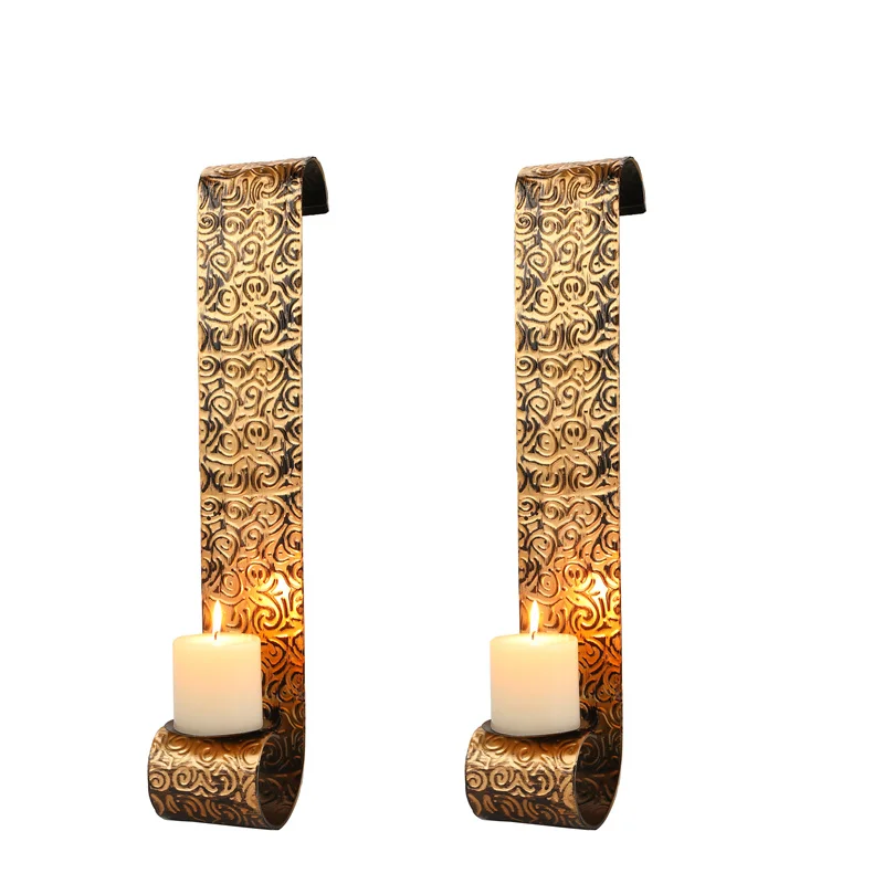 Buy DecorShore Golden Sands Mosaic Wall Sconces Tealight Candle Holders
