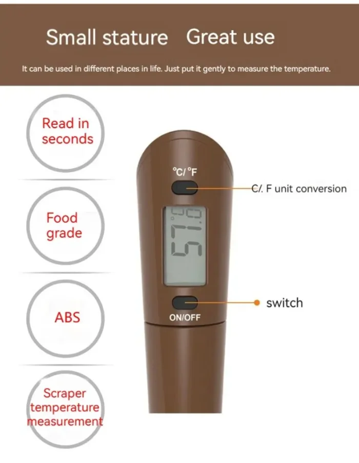 Chocolate Scraper Digital Spatula with Thermometer 2 in1 Baking Thermometer  Coffee Candy Fry Detecting Temperature Kitchen Tools