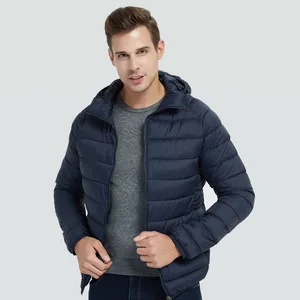 Men's Thick Cotton-Padded Bomber Jacket Autumn Winter New Fashion Reversible Stand Collar Front Logo Casual Wholesale