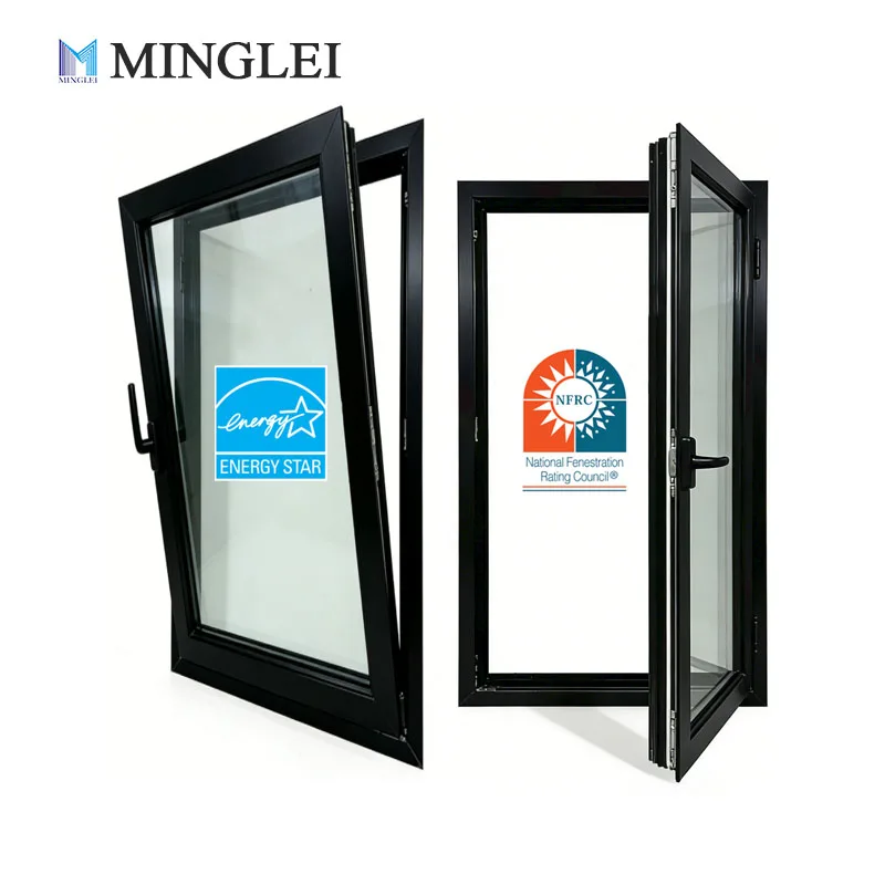 MINGLEI enerģijas efektivitātes alumīnija stikla bīdāmie logi, mājas un ēku modernie logi