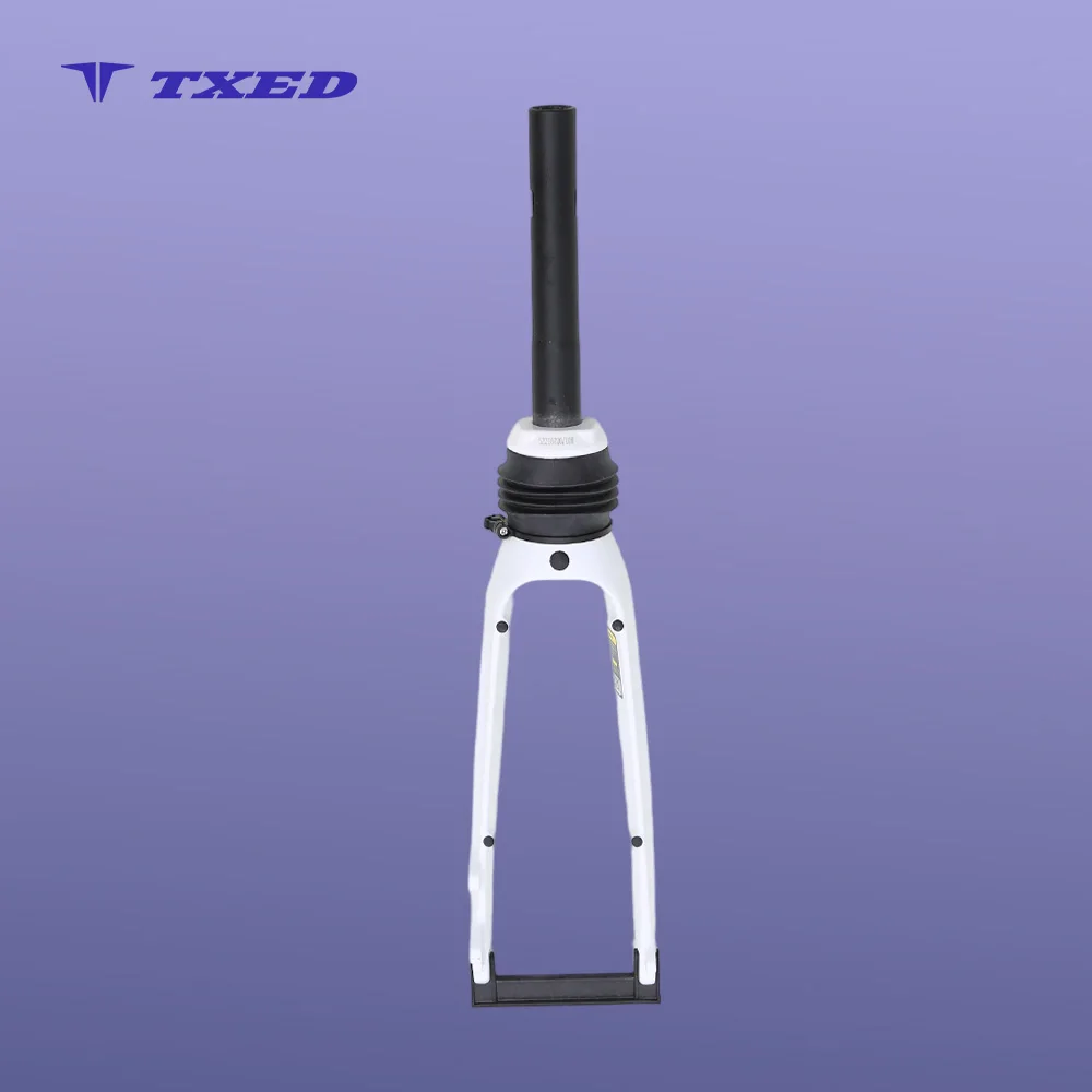 Durable 27.5-Inch Aluminum Suspension Front Fork with Coil Spring 100mm Travel Disc Brake Compatible for BMX & E-Bike Rides