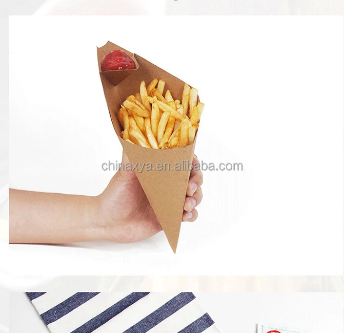 Popular Design Takeaway Food Packaging Bags Paper Bubble Waffle cone crepe cone supplier factory