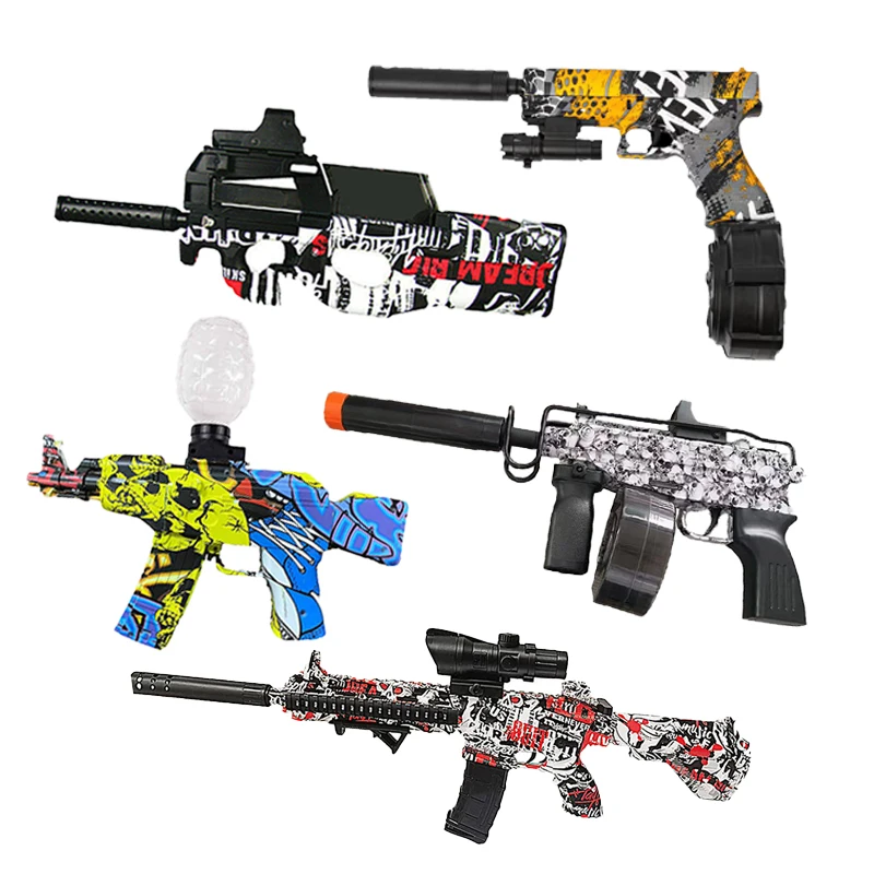 Bunnyhi 2022 Gel Ball Guns Paint Water Electric Toy Akm47 M4 Splatter
