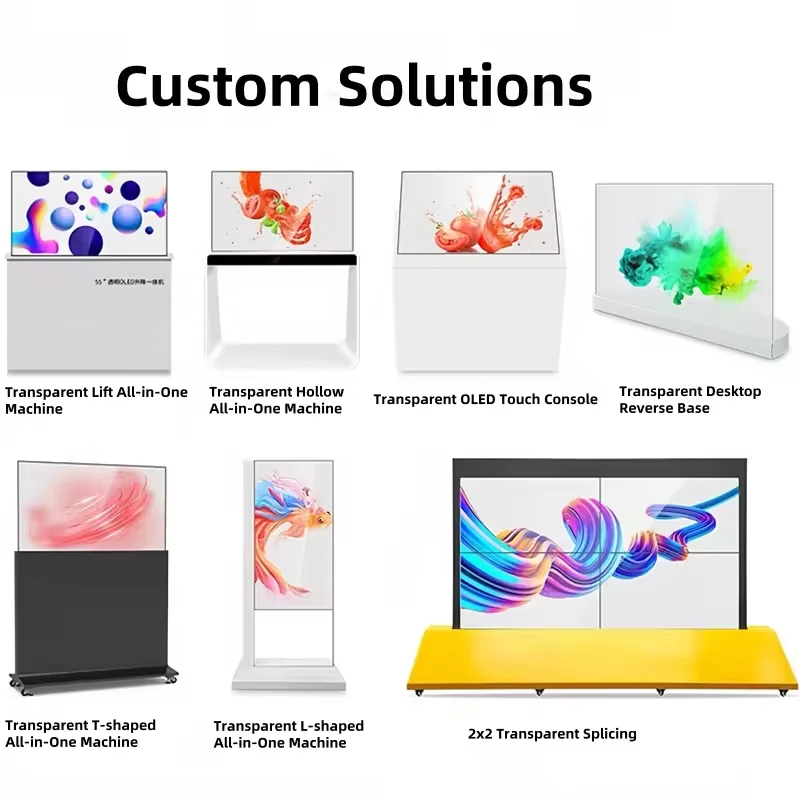 Brand new 55-Inch Transparent OLED Screen Monitor Touch Display Desktop digital signage and display transparent oled display supplier