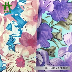 Mulinsen Текстиль высокого качества 100% хлопок саржа однотонная окрашенная 60s вуаль белая хлопчатобумажная