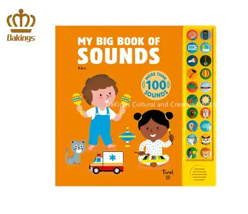 Printing kid baby talking cartoon book english story audio book with module for child