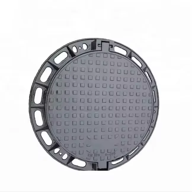 High Quality Custom Circular Hinged Ductile Iron Manhole Cover Hot Selling Construction Pattern Cast Iron Material