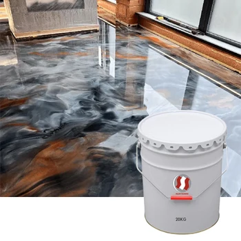 High Scratch Resistant Variety Pattern Metallic Artistic Epoxy Floor Coating Resin Floor Epoxy Resin
