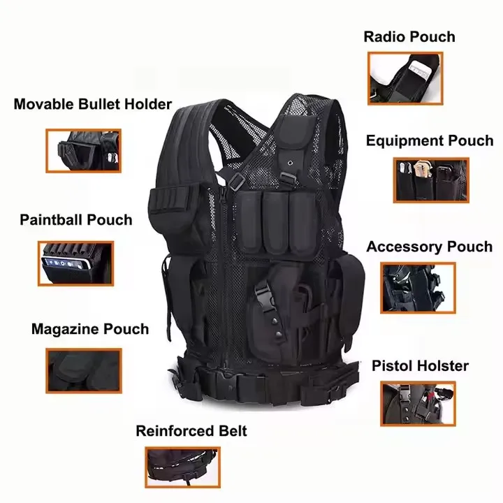 Προστατευτικό ελαφρύ αναπνευστικό μαχητικό αλεξίσφαιρο γιλέκο για τακτική εκπαίδευση και υπαίθριες δραστηριότητες 6