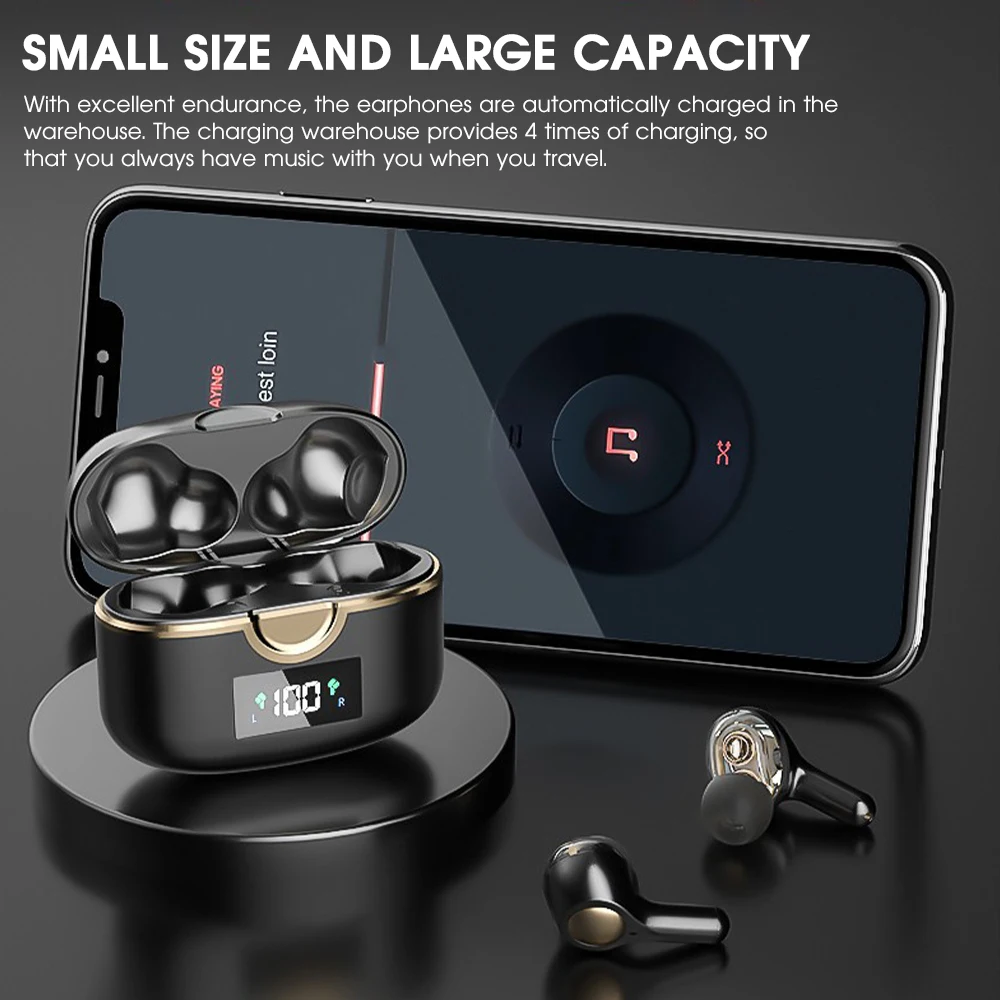 T22 Tws Bt5.1 Mini True Wireless Stereo Earbuds Dual Dynamic Drivers ...