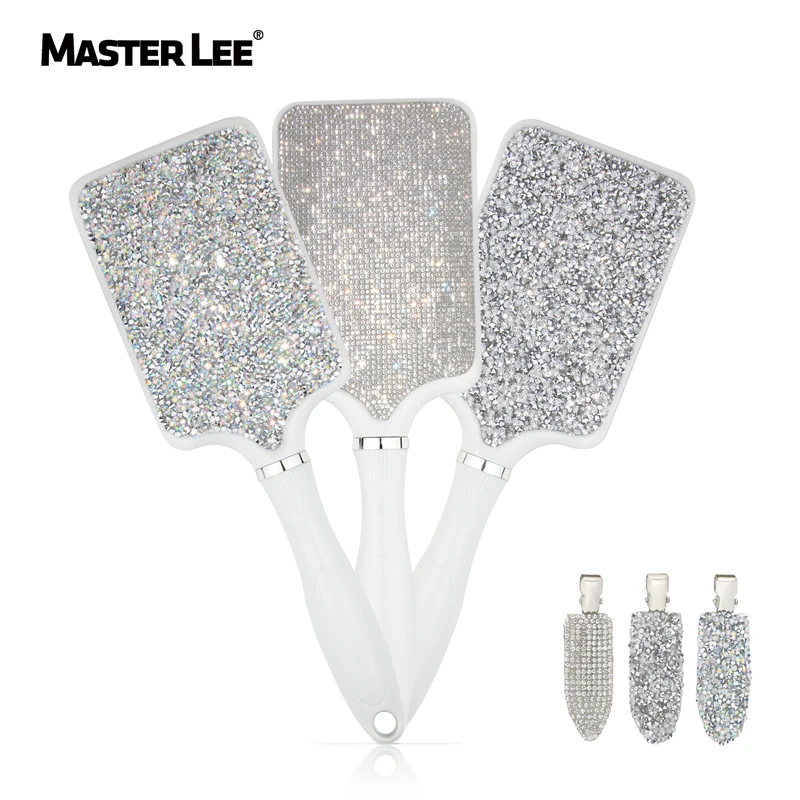 Masterlee   Diamond crystal plastic lice combs for salon hair detangling massage bling brush with cl