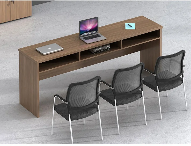Modern Design Training Table and Chair Set Long Wooden Panel Negotiation Table for Employee Training Office Furniture