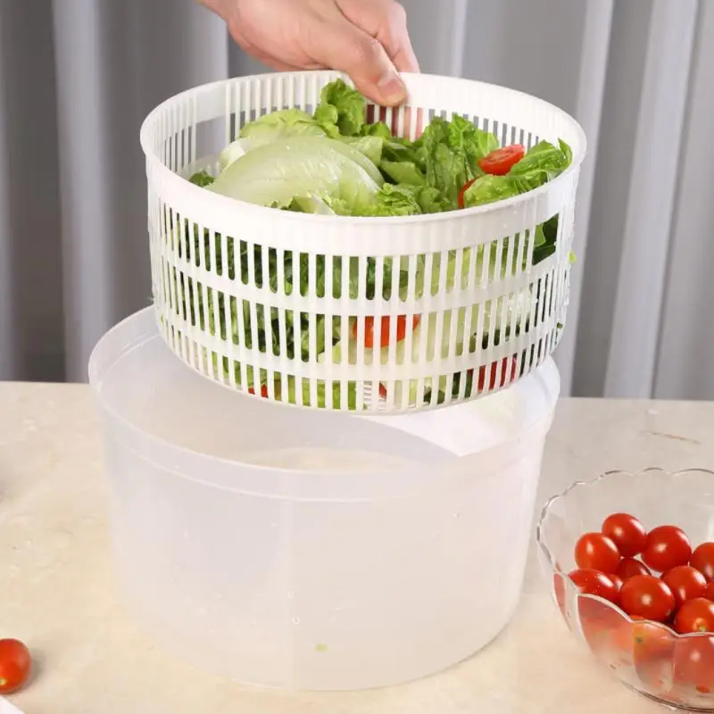  Vegetable Dehydrator, Professional Vegetable and Fruit Spinner,  Manual Spin Dryer, Kitchen Sink, Kitchen Salad Fruit Spinner and Drain  Basket.: Home & Kitchen