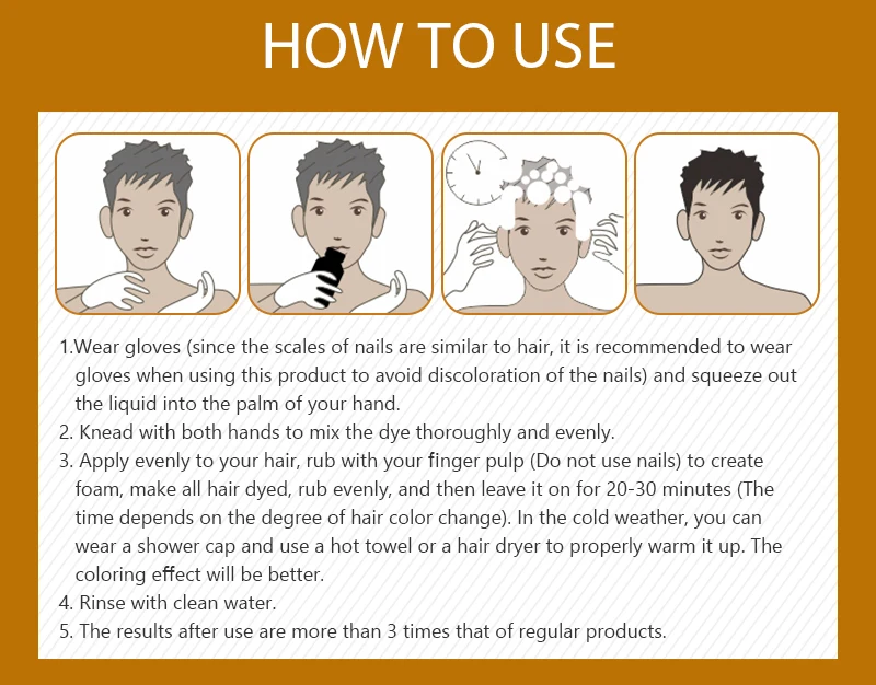 Oem Ginseng Hair Color Shampoo With Turmeric Oil Organic Semi Permanent Hair Dye Conditioner Black Hair Color Cream