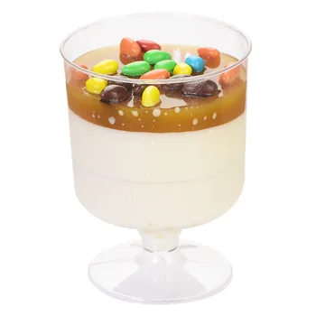 European American Hot Selling Transparent Plastic Cups Disposable Party Supplies Kits Milkshake Ice Cream Dessert Shop Party