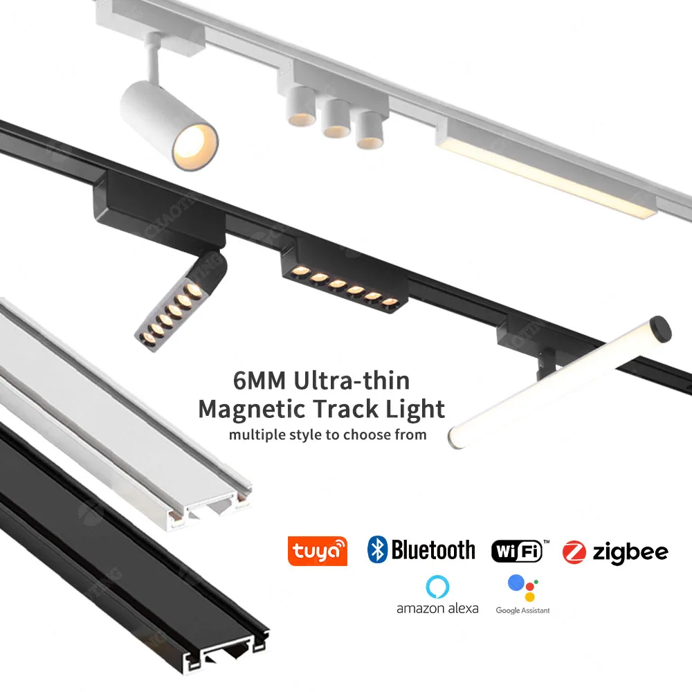 New Design Aluminum Alloy Grille Corner Absorption Dimmable Led Spotlight 20 30W 40W Dc48V Slim Magnetic-Track-Light Lighting Ce