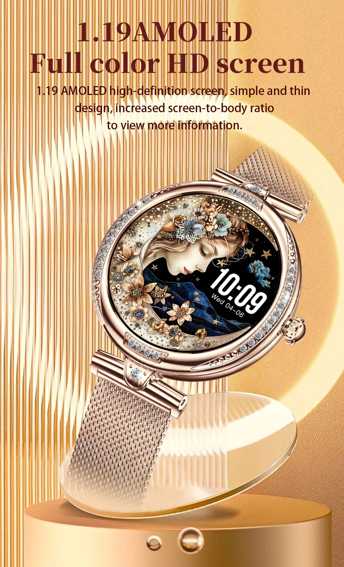 If you are searching for a supplier of a product with perfect quality control and highly competitive prices, which gives you an advantage in expanding your local market, then contact us now!  Competitive suppliers of  NX17 PRO Ladies Smart Watch Round1.19inch Amoled Screen IP68 Waterproof Health Monitoring BT Call Fashion Smart Watch for Ladies