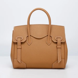 2026 Ladies Genuine Leather Black Fashion Tote Handbag Portable Casual Shoulder Bag for Women