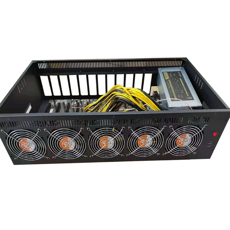 Powerful 4u Rack Server 12 GPU Server Case 2400W PSU with Motherboard