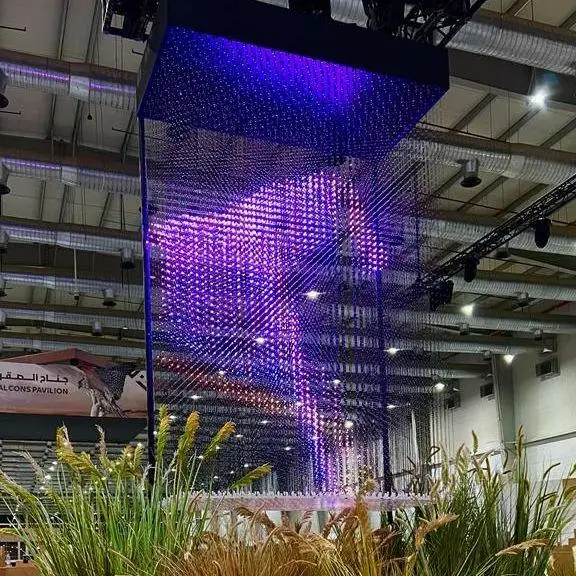 アートインスタレーション 3D立体LEDディスプレイ フレキシブルで魅力