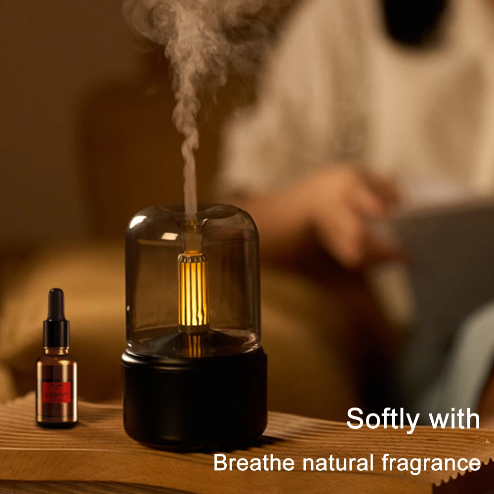 Electric Aroma Essenti Oil Diffuser Machine Lamp Custom  Hotel Aroma Diffuser Bathroom Candlelight Shape Design DQ702