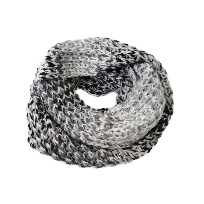 Мягкая зимняя теплая пряжа для мужчин и женщин, трикотажная бесконечная петля, другие шарфы