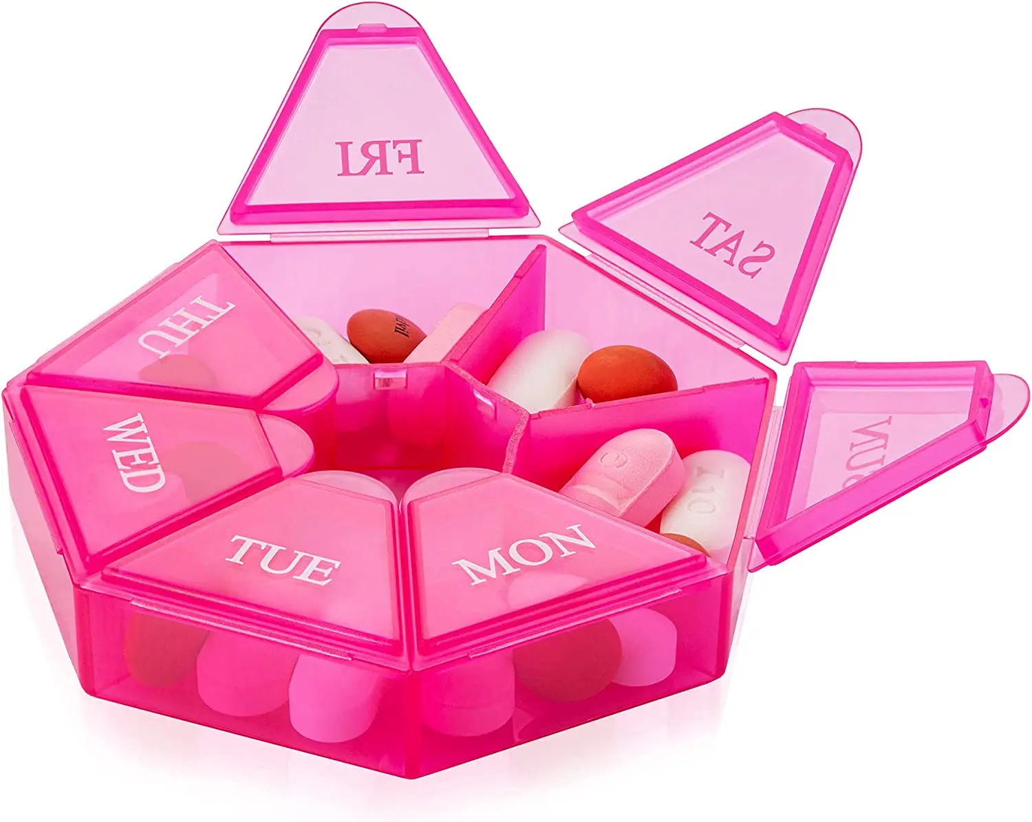 Дорожный удобный очень большой органайзер для таблеток без бисфенола А контейнер