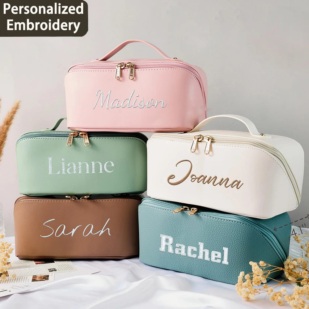 Personalized Makeup Bag Cosmetic Personalized Embroidered Makeup