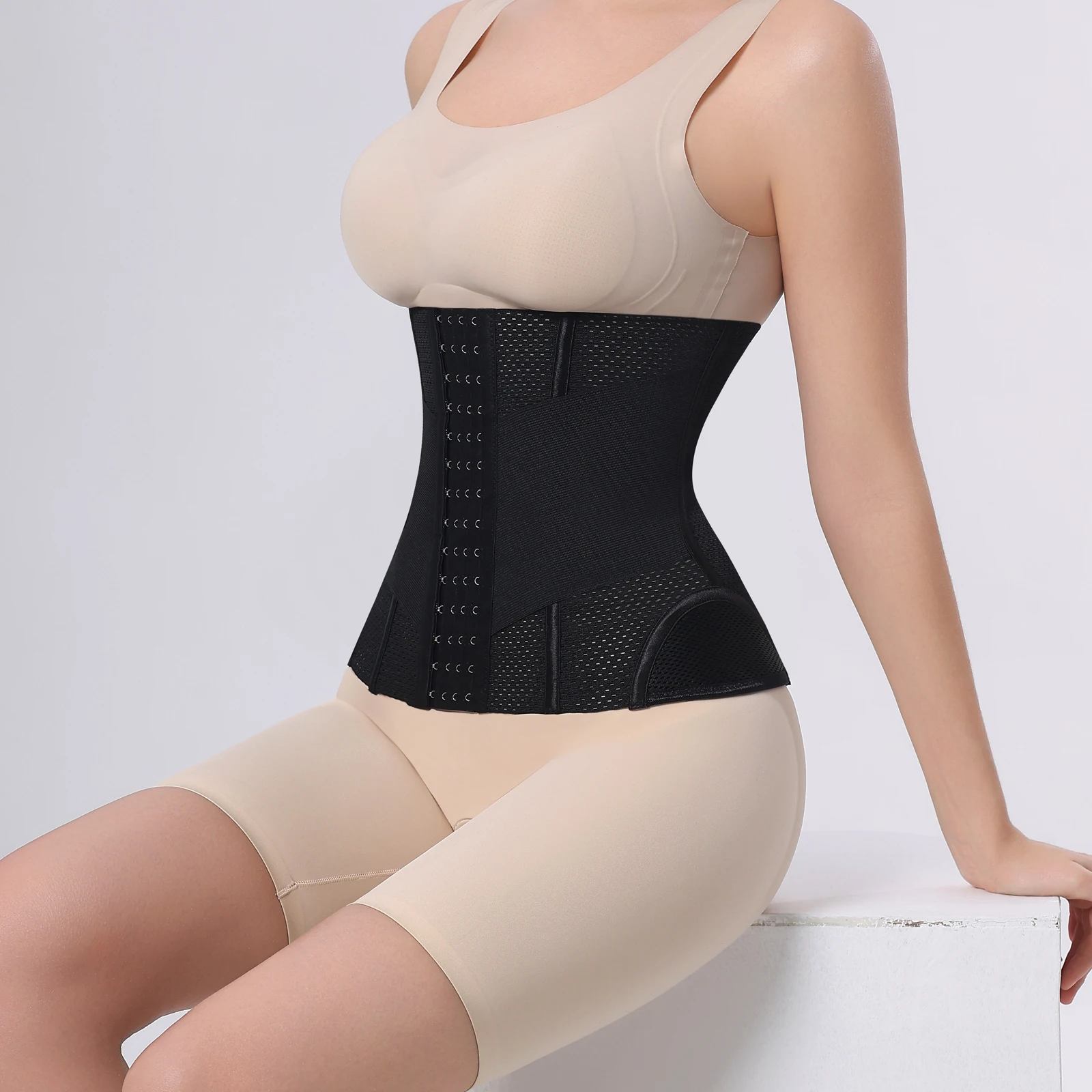 Waist Cincher Trimmer Belt Double Trimmer Shaping Wrap Girdle Full Body Corset Waist Trainer Shaperwear Tummy Control Shaper details