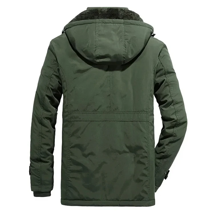 Giacca Invernale Uomo Alessandro Salvarini AS432 - Impermeabile Con Cappuccio E Fodera In Pile (S-3XL)