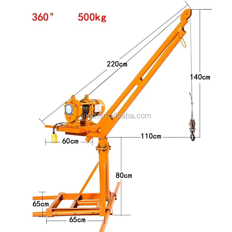 500kg Outdoor Construction Mini Lifting Small Electric Crane - Buy ...