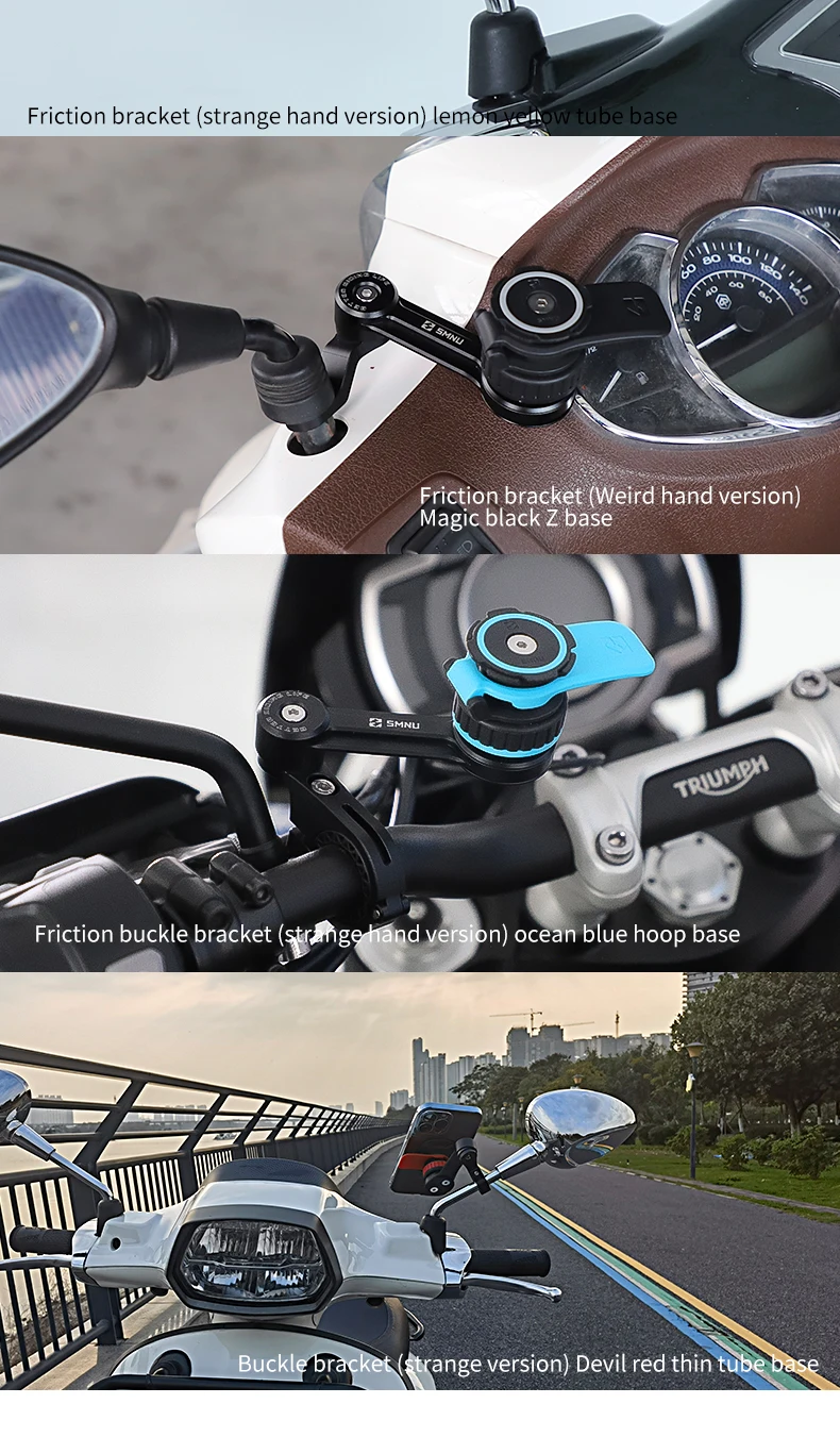 product anti shock magnetic mobile phone stand magic arm motorcycle phone holder anti vibration for motorcycle scooter e bike-11