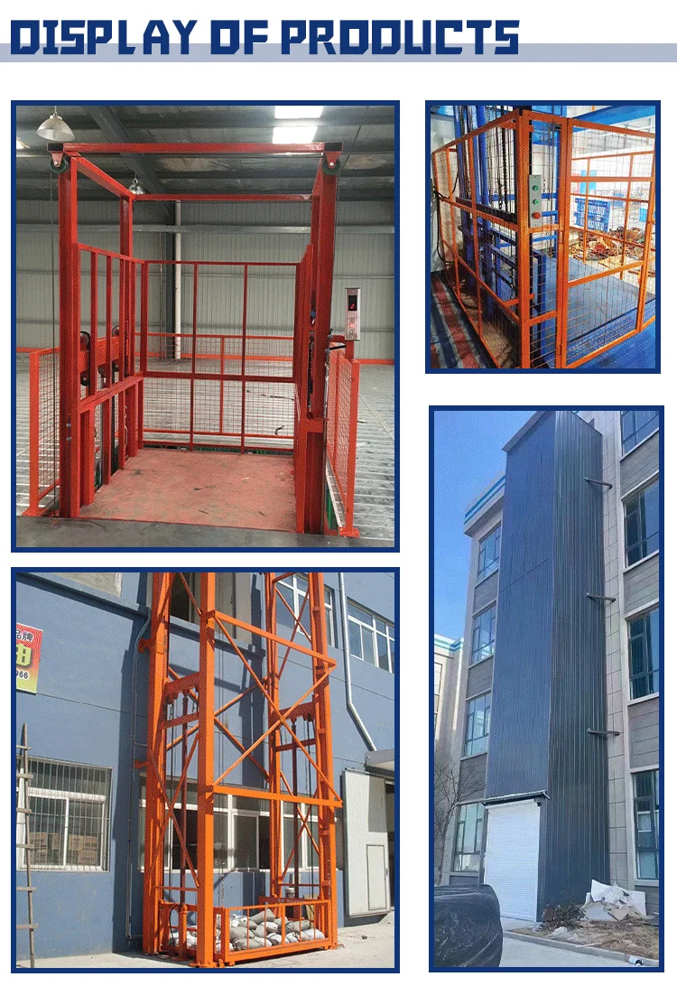 Electric Small Cargo Lift Hydraulic Cargo Elevator Wall Mounted Freight