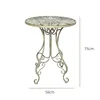 A retro green round table