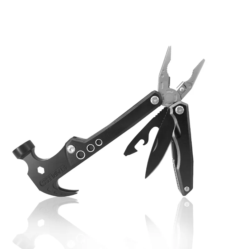 Outdoor Emergency Tool Bicycle Tool Claw Hammer Survival Kit Multi Tool Hammer With Black Coating